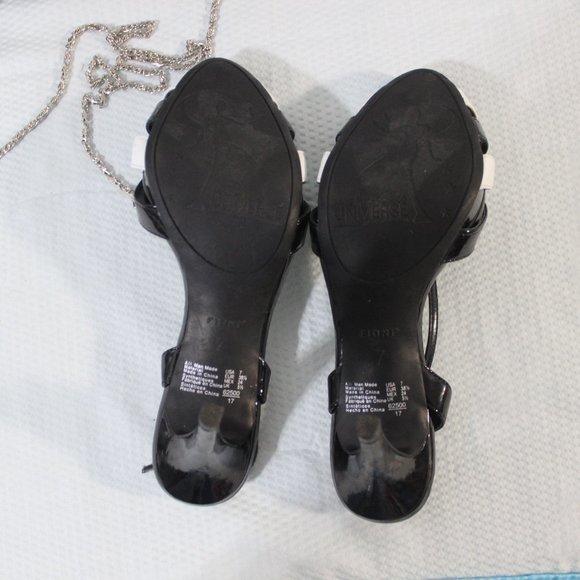 🖤 Fioni Black White Patent Stiletto Heels Size 7 - Picture 10 of 11
